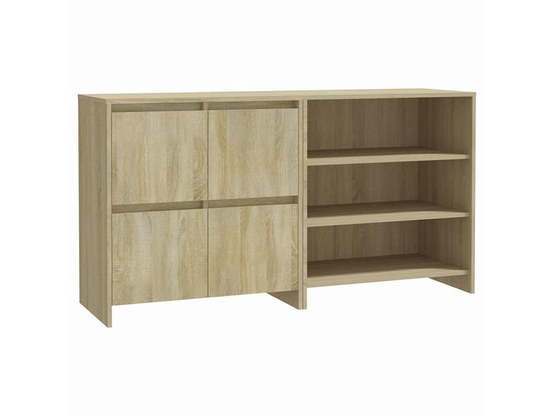  Buffets 2 pcs - bahut - meuble de rangement chêne sonoma bois d'ingénierie  - Conforama A