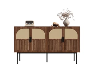 Buffet 4 porte(s)     - 140 cm coloris naturel 