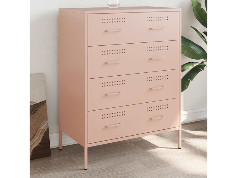  Buffet - bahut - meuble de rangement rose 68x39x89 cm acier  - Conforama B