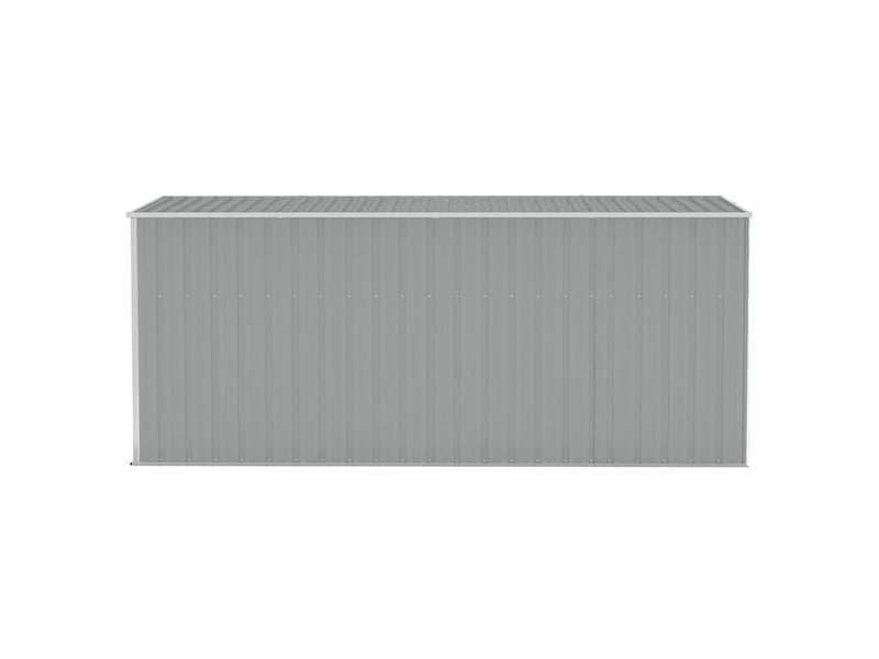  Abri de jardin mural gris 118x382x178 cm acier galvanisé  - Conforama D