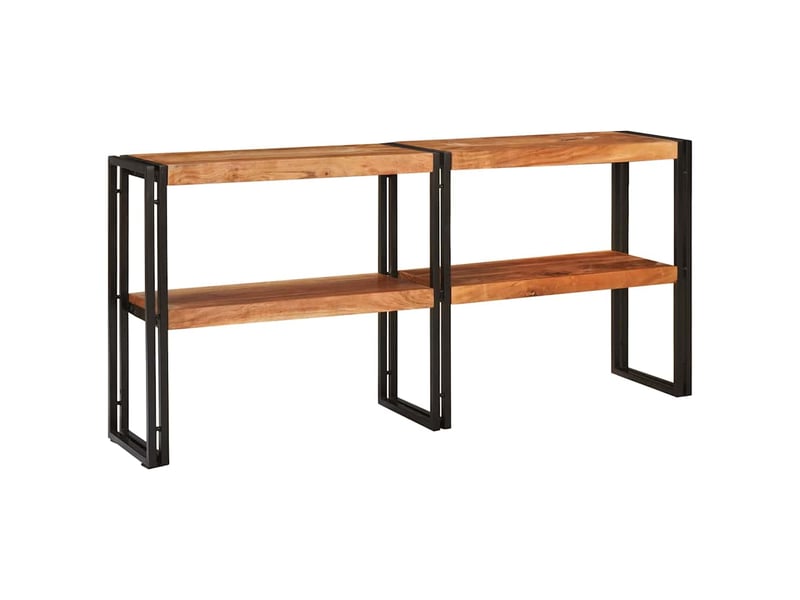  Table console, console d'entrée, meuble console marron 160 x 33 x 75 cm bois d'acacia massif  - Conforama A