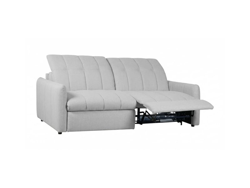  Canapé roma 2 places convertible avec relax électrique en tissu - gris clair ROMA - Conforama D