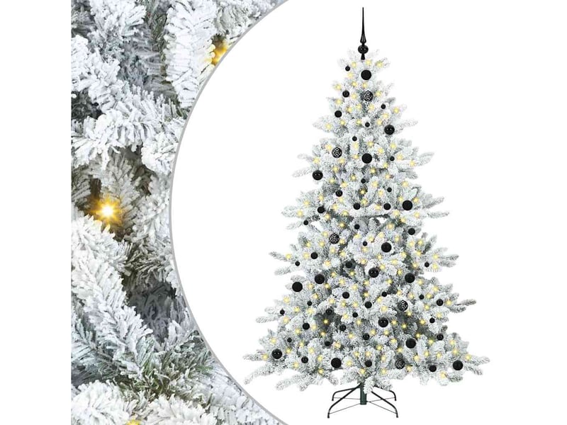  Sapin de noël, arbre de noël artificiel à branches articulées blanc 210 cm shl2952  - Conforama B