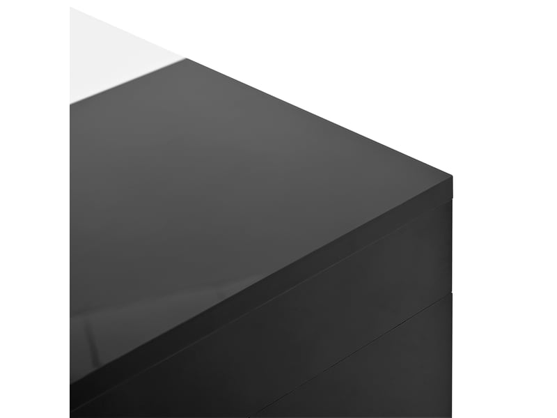 Table basse extensible avec tiroir led bluetooth pour salon 80×50×35,5 cm en mdf noir et blanc - Conforama D