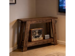 Console d'entrée rustique à 2 niveaux en mdf marron rustique 105x30x79,5 cm