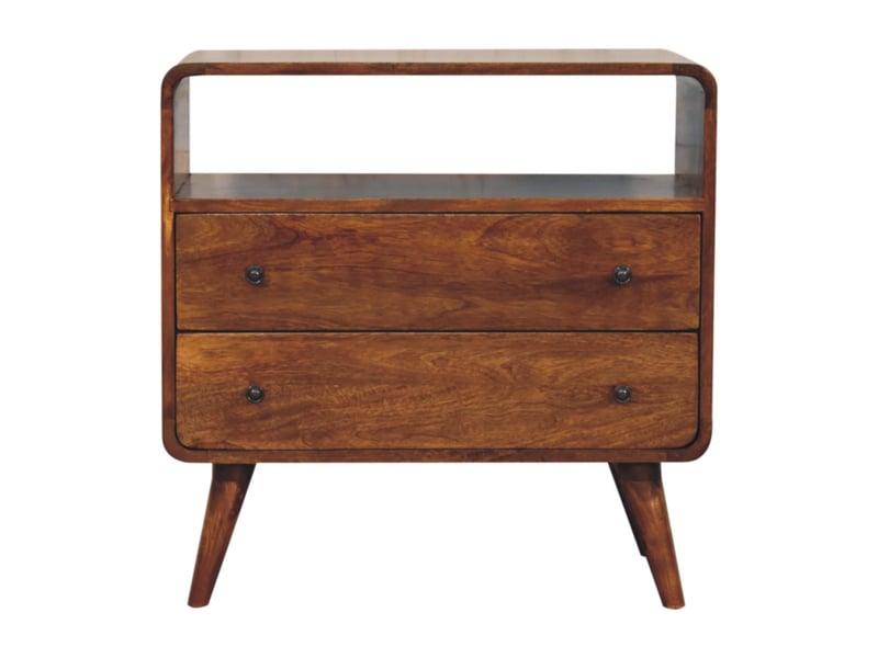  Artisan furniture commode incurvée nordic charm en bois massif  - Conforama A