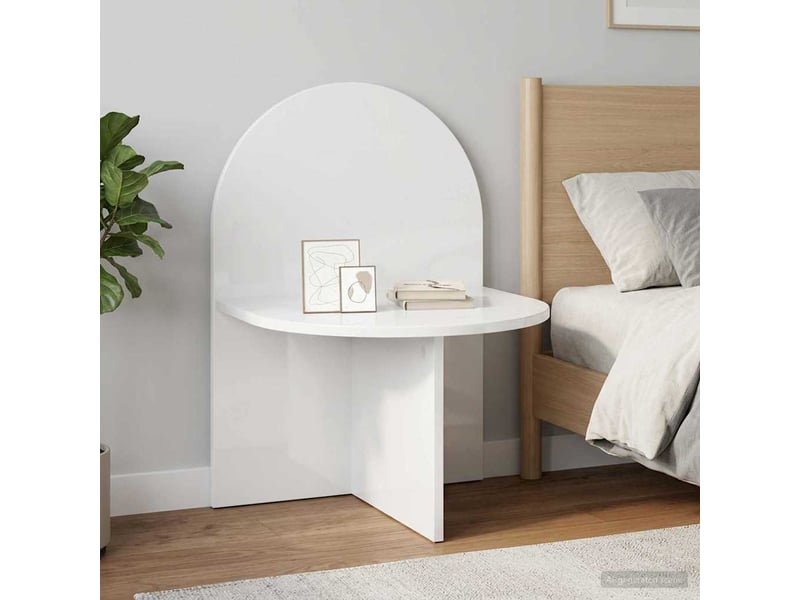  Table de chevet 2 pièces blanc brillant 48 x 49 x 65 cm  - Conforama D