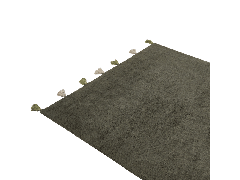  Tapis enfant kodinhi  vert foncé 140 x 200 cm coton  - Conforama D