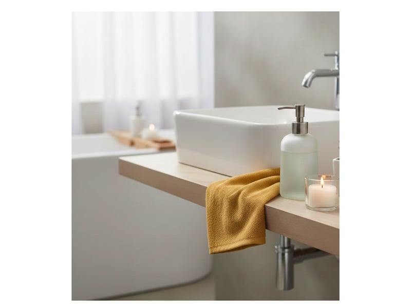 Serviette de toilette en coton lilas  - Conforama B