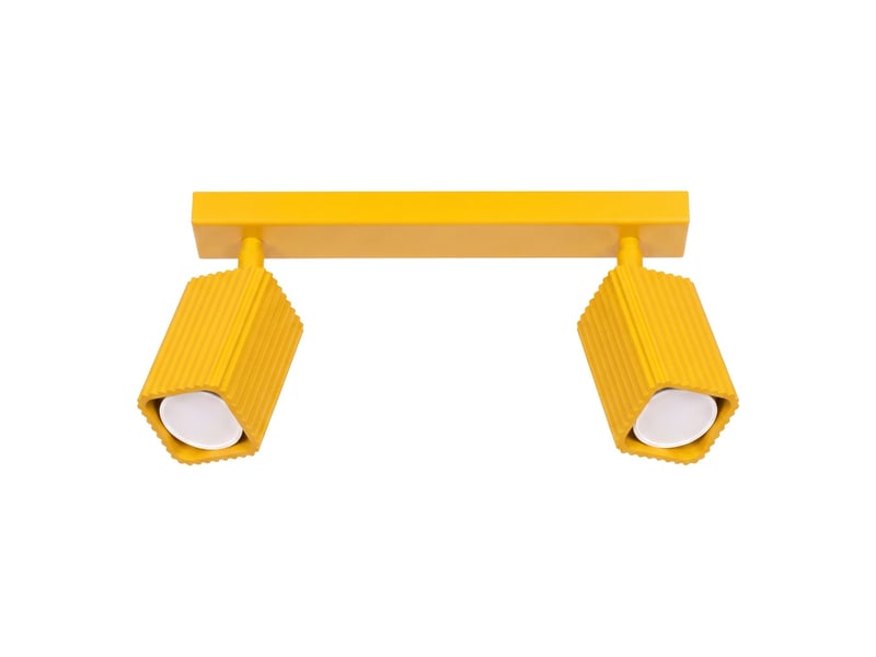  Plafonnier rayo 2 jaune aluminium moderne 16.5x30x6cm SL.3262 - Conforama A