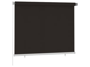 Store enrouleur, store roulant d'extérieur 185 (l) x 140 (h) cm marron hdpe cf47361