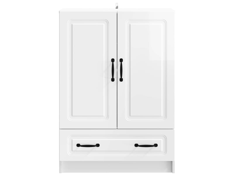  Buffet - bahut - meuble de rangement blanc brillant 66 x 34,5 x 92 cm bois d'ingénierie  - Conforama E