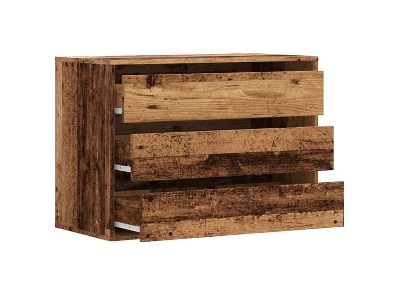  Commode chambre adulte, commode d'angle vieux bois 80x41x58 cm bois d'ingénierie  - Conforama E