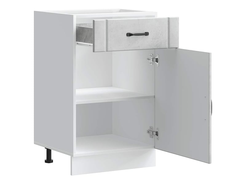  Meuble de rangement, armoire de cuisine lucca gris béton bois ingénierie shl1825  - Conforama E