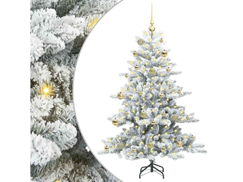  Sapin de noël - arbre de noël artificiel à branches articulées blanc 150 cm  - Conforama A