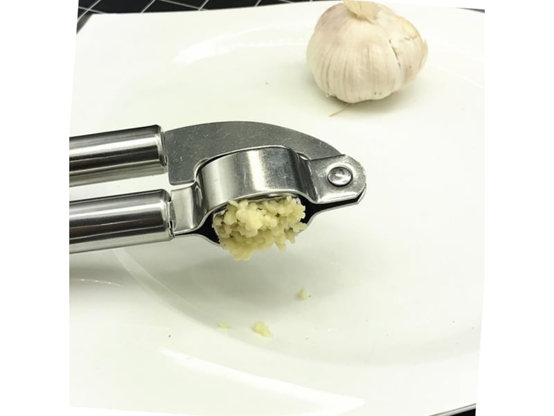  Presse-ail en acier inoxydable, presse-ail manuelle, pilon à ail de cuisine, éplucheur d'ail  - Conforama E