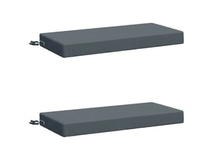 Lot de 2 coussins de banc, coussins d'assise soest 100 % polyester bleu cf57064