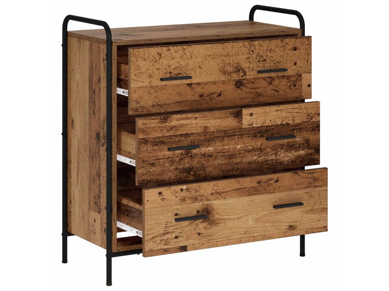  Buffet salon, buffet de rangement bois ancien 97x33x81 cm bois d'ingénierie shl43308  - Conforama C