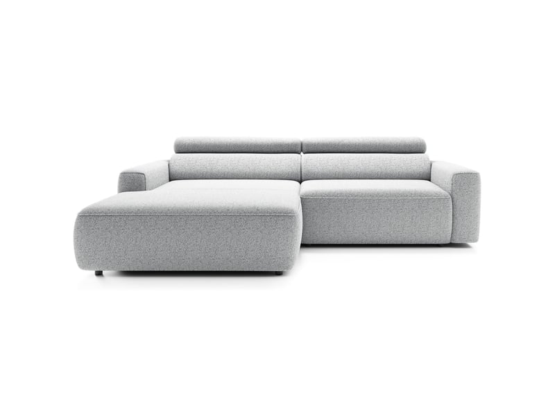 Selsey fando - canapé d'angle - 252 cm - tissu tressé gris clair - côté gauche Fando - Conforama D