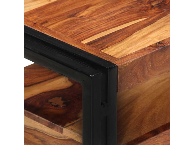  Meuble tv - banc tv - meuble de rangement 120x30x40 cm bois de sesham solide  - Conforama E