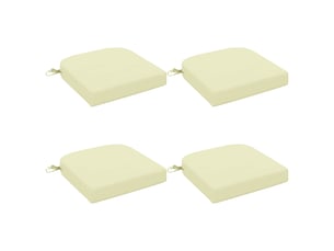 Lot de 4 coussins de siège, coussins d'assise soest 100 % polyester crème cf60785