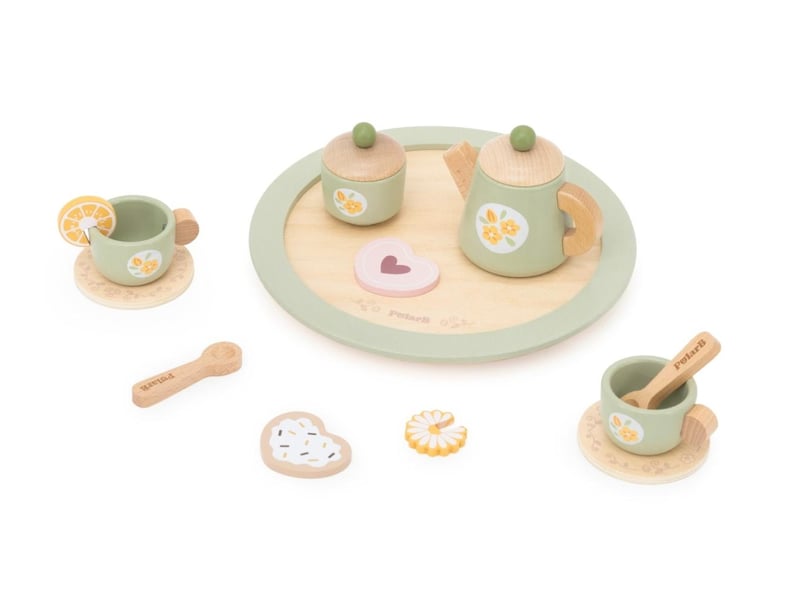  Dînette viga 44305 - service à café et à thé en bois avec plateau 6971608443053 - Conforama D