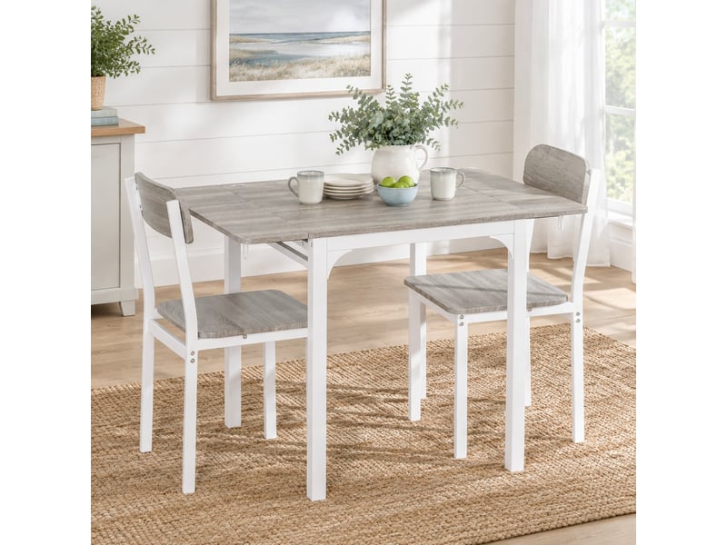  Ensemble table et chaises avec 1 table pliante et 2 chaises  - gain de place - mdf - naturel  - Conforama C