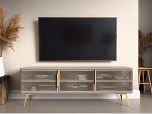 Meuble tv coloris doré 180 cm   