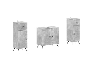 Ensemble de meuble de salle de bain 3 pièces breda gris béton cf63356