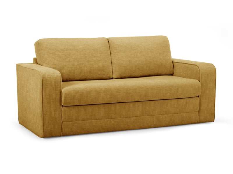  Bobochic canapé droit convertible déplimousse come tissu texturé jaune COME - Conforama A