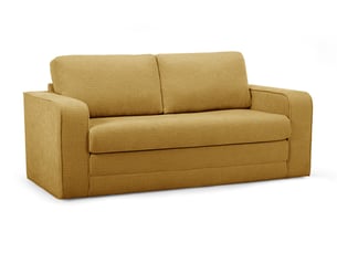 Canapé droit convertible BOBOCHIC COME 2 places Tissu jaune