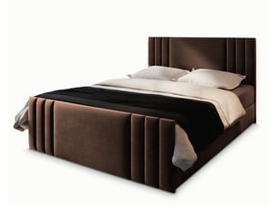 Lit avec rangement 180x200 cm MASSENO coloris marron