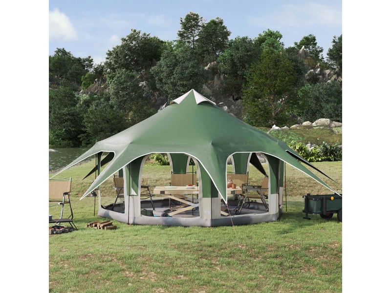 Tente de camping, tente familiale 5 personne vert - Conforama B