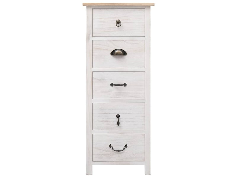  Armoire à tiroirs, commode latérale 35x25x87 cm bois de paulownia  - Conforama C