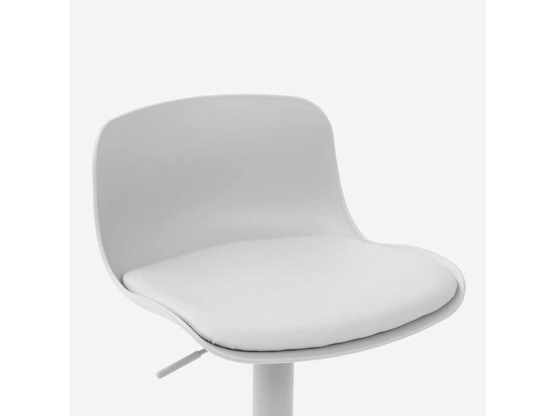  Lot de 2 tabourets de bar hauts pivotants et réglables samoa - blanc  - Conforama E