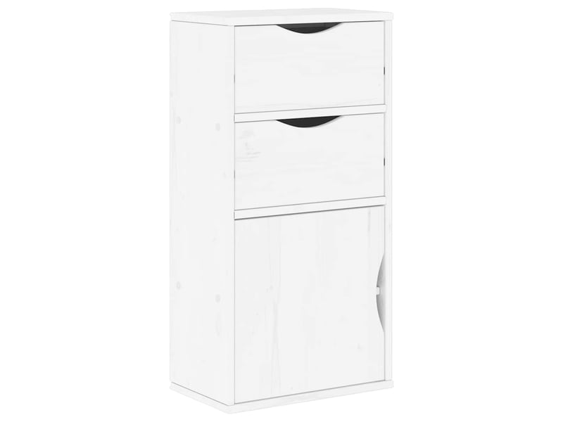 Lot de 5 meubles tv modulaires avec rangement élégant 79 x 24 x 40 cm en bois de pin massif blanc 02_0055985  - Conforama D