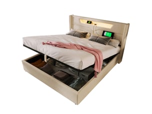 Lit coffre 160x200 cm TCQPZ coloris beige
