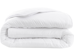 Couette tempérée 240 x 260 cm polyester blanc