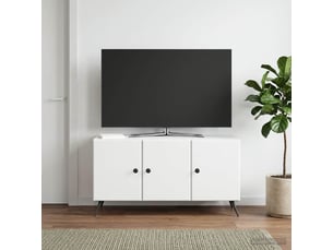 Meuble tv coloris blanc 99 cm <strong></strong>  <strong></strong>