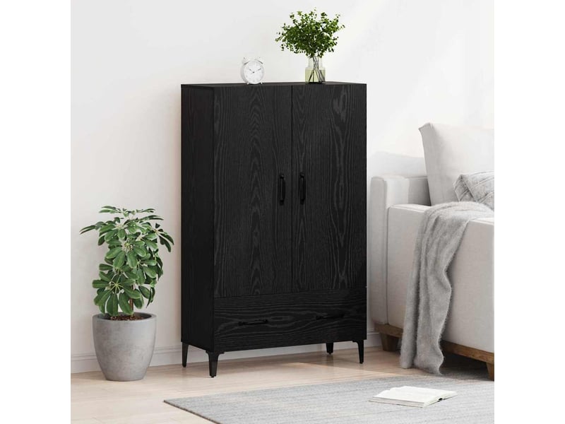  Buffet - haut armoire avec tiroir chêne noir 70 x 31 x 115 cm  - Conforama D
