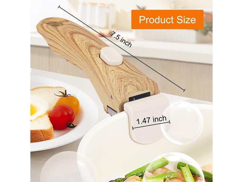 Lot de 2 poignées de casserole amovibles, poignées de rechange amovibles en bois pour casseroles et poêles, poignée de rechange - Conforama C