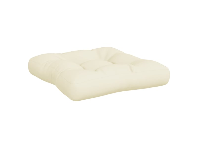  Lot de 3 coussins de palette, coussins de canapé crème tissu cf59671  - Conforama D