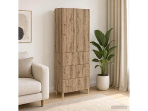 Armoire <strong></strong> <strong></strong> coloris bois clair largeur 66 cm