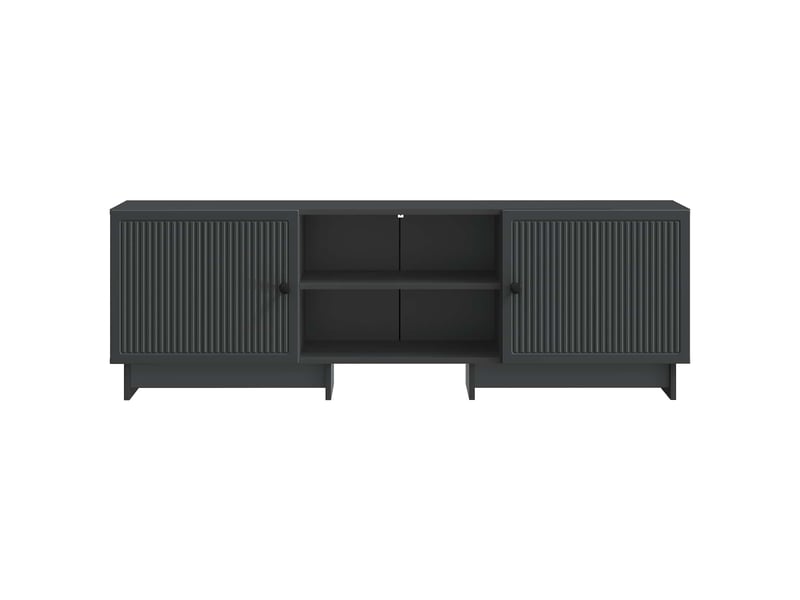  Meuble tv - banc tv - meuble de rangement 150 x 31 x 50 cm noir bois d’ingénierie  - Conforama E