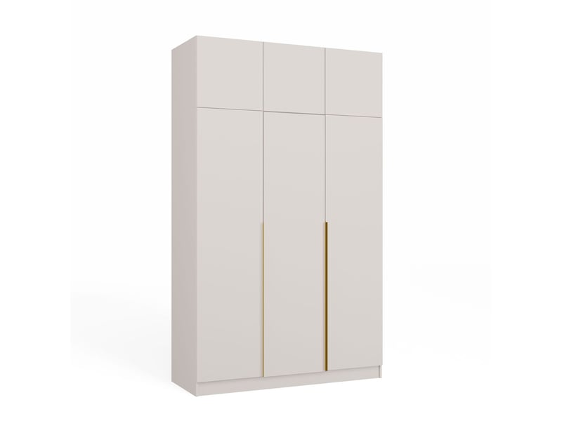  Senso 3d - armoire haute avec rehausse - portes, étagères - 150x250x56,5 cm - beige cachemire  - Conforama A