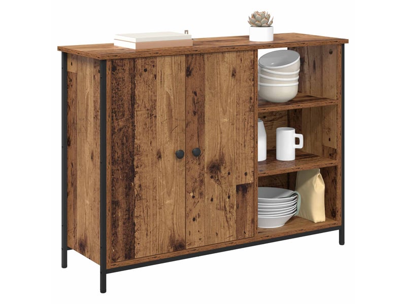 Buffet - bahut - meuble de rangement bois ancien 100 x 33 x 75 cm bois d'ingénierie - Conforama C
