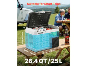 Refrigerateur cube froid Statique VEVOR  -  largeur 26.4 cm x hauteur 57.2 cm