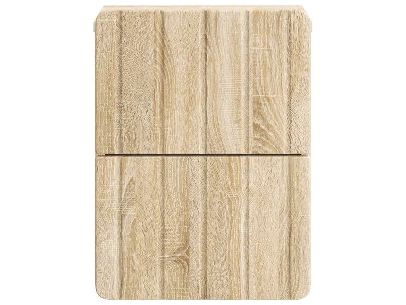  Table de chevet mural 2 pièces chêne sonoma 33 x 34,5 x 43 cm  - Conforama E
