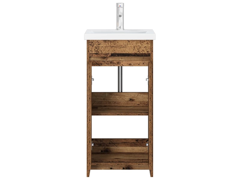 Meuble de salle de bain avec évier bois ancien shl29 - Conforama D