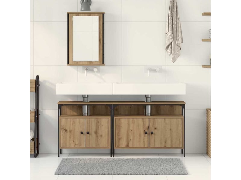  Ensembles de salle de bain, meubles de salle de bain 3 pièces marron 80 x 30 x 60 cm cf64781  - Conforama D